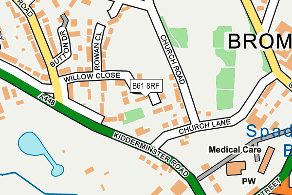 B61 8RF map - OS OpenMap – Local (Ordnance Survey)