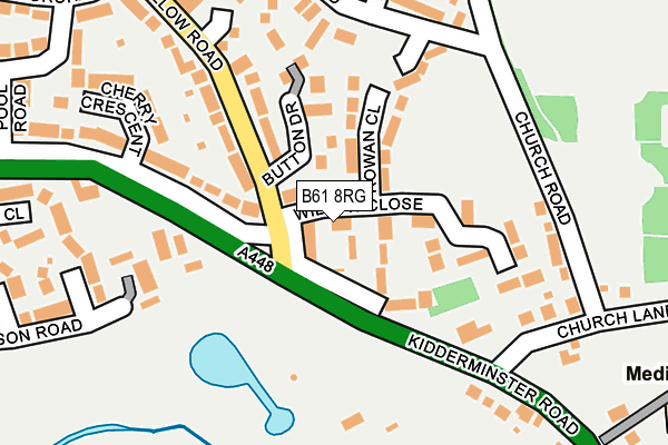 B61 8RG map - OS OpenMap – Local (Ordnance Survey)