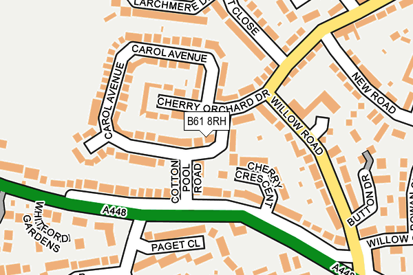 B61 8RH map - OS OpenMap – Local (Ordnance Survey)
