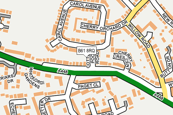 B61 8RQ map - OS OpenMap – Local (Ordnance Survey)