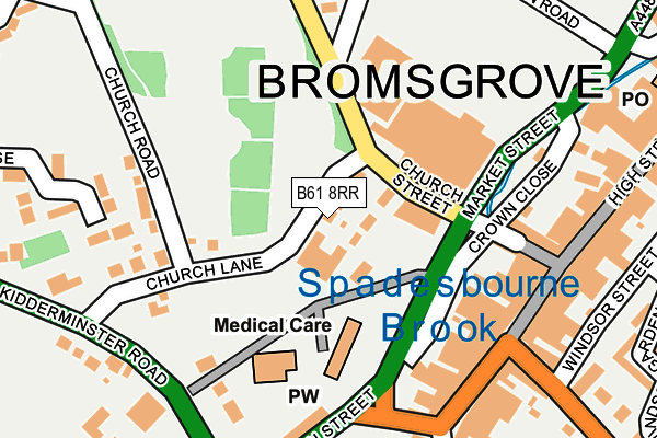B61 8RR map - OS OpenMap – Local (Ordnance Survey)
