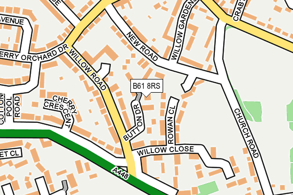 B61 8RS map - OS OpenMap – Local (Ordnance Survey)