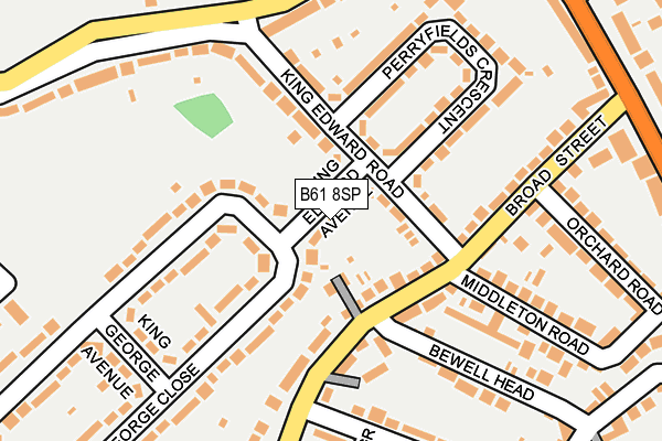 B61 8SP map - OS OpenMap – Local (Ordnance Survey)