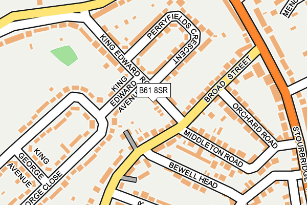 B61 8SR map - OS OpenMap – Local (Ordnance Survey)