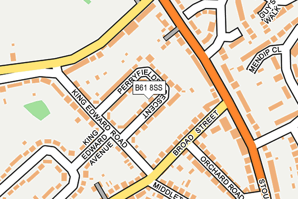 B61 8SS map - OS OpenMap – Local (Ordnance Survey)