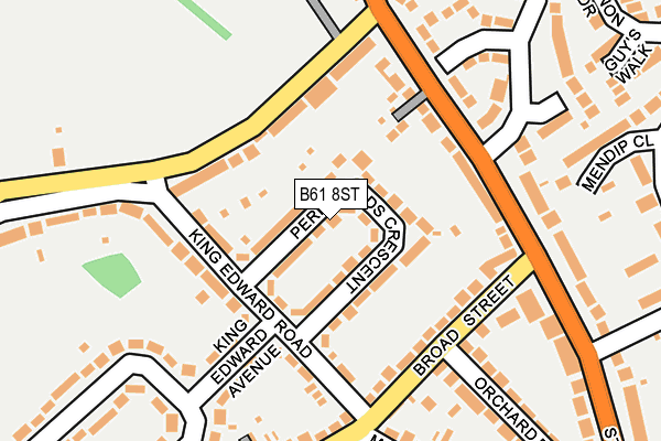 B61 8ST map - OS OpenMap – Local (Ordnance Survey)