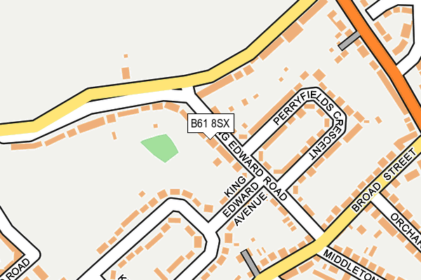 B61 8SX map - OS OpenMap – Local (Ordnance Survey)