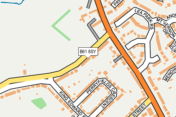 B61 8SY map - OS OpenMap – Local (Ordnance Survey)