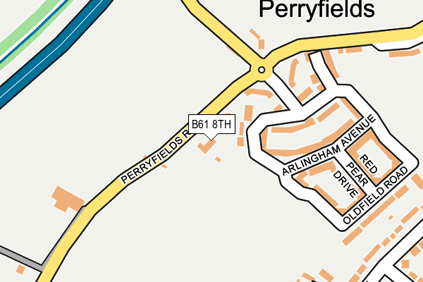 B61 8TH map - OS OpenMap – Local (Ordnance Survey)