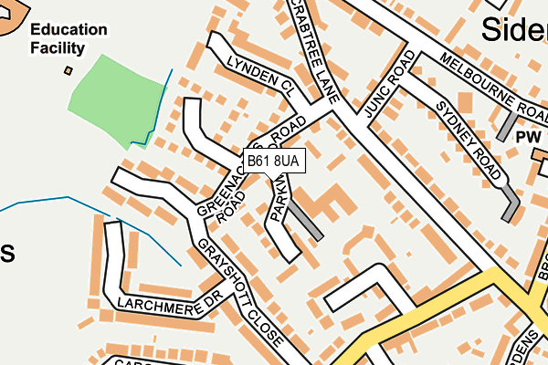 B61 8UA map - OS OpenMap – Local (Ordnance Survey)