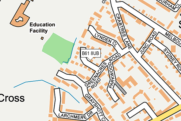 B61 8UB map - OS OpenMap – Local (Ordnance Survey)