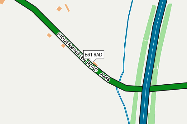 B61 9AD map - OS OpenMap – Local (Ordnance Survey)