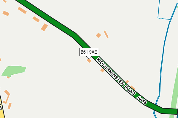 B61 9AE map - OS OpenMap – Local (Ordnance Survey)