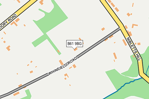 B61 9BG map - OS OpenMap – Local (Ordnance Survey)