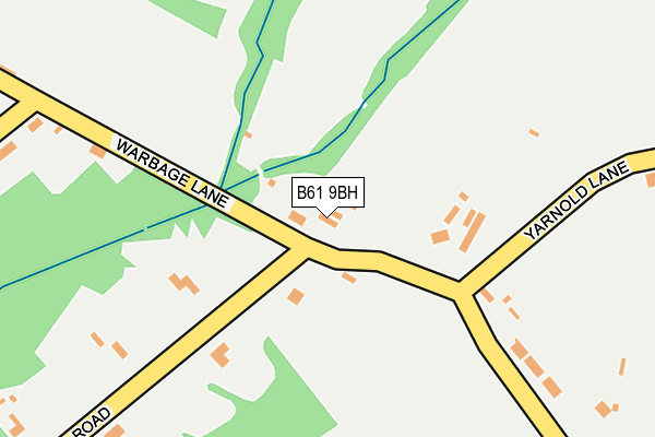 B61 9BH map - OS OpenMap – Local (Ordnance Survey)