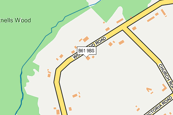 B61 9BS map - OS OpenMap – Local (Ordnance Survey)