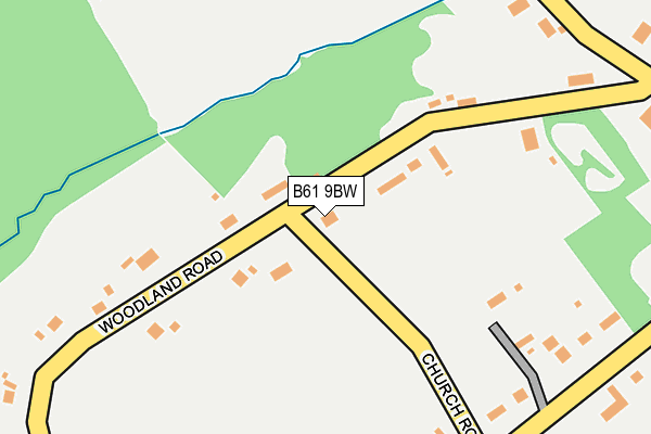 B61 9BW map - OS OpenMap – Local (Ordnance Survey)