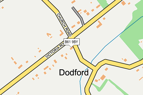 B61 9BY map - OS OpenMap – Local (Ordnance Survey)