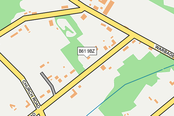 B61 9BZ map - OS OpenMap – Local (Ordnance Survey)