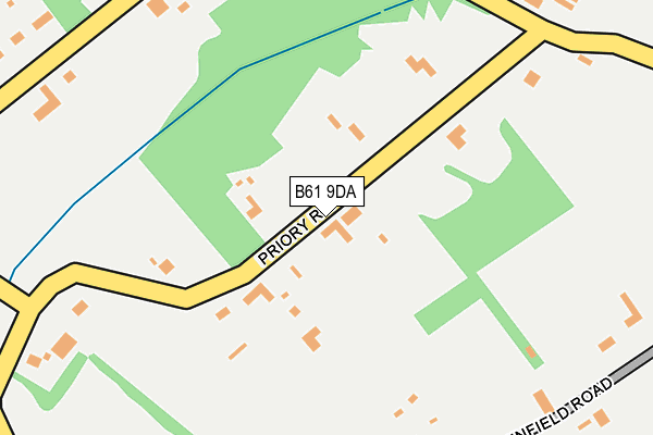 B61 9DA map - OS OpenMap – Local (Ordnance Survey)