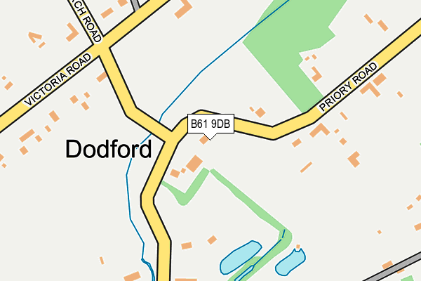B61 9DB map - OS OpenMap – Local (Ordnance Survey)