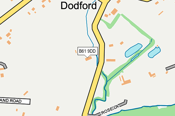 B61 9DD map - OS OpenMap – Local (Ordnance Survey)