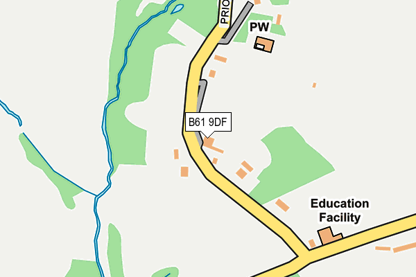 B61 9DF map - OS OpenMap – Local (Ordnance Survey)