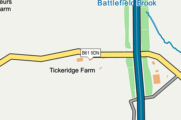 B61 9DN map - OS OpenMap – Local (Ordnance Survey)