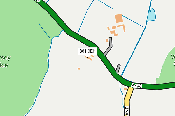 B61 9EH map - OS OpenMap – Local (Ordnance Survey)