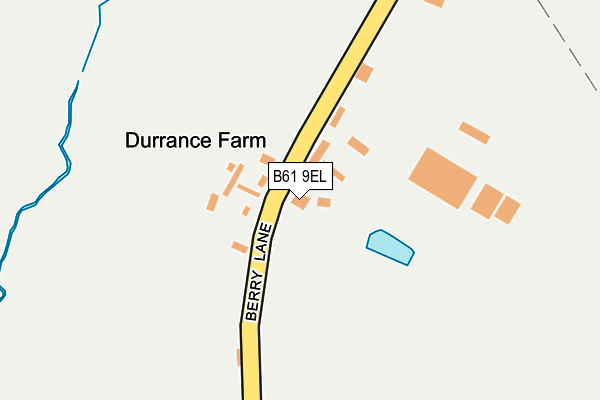 B61 9EL map - OS OpenMap – Local (Ordnance Survey)