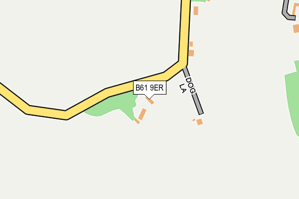 B61 9ER map - OS OpenMap – Local (Ordnance Survey)