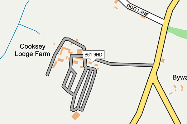 B61 9HD map - OS OpenMap – Local (Ordnance Survey)