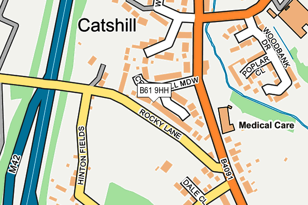 B61 9HH map - OS OpenMap – Local (Ordnance Survey)