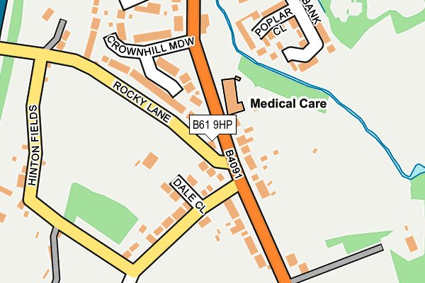 B61 9HP map - OS OpenMap – Local (Ordnance Survey)