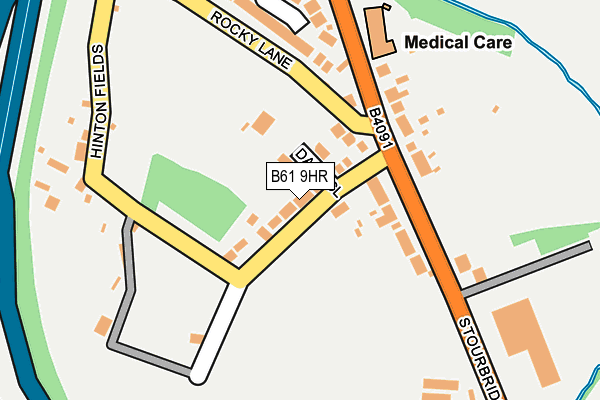 B61 9HR map - OS OpenMap – Local (Ordnance Survey)