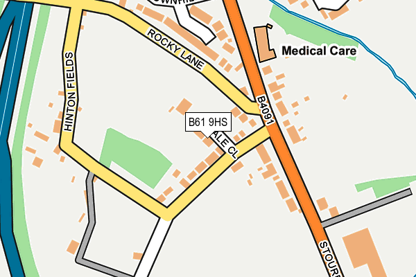 B61 9HS map - OS OpenMap – Local (Ordnance Survey)