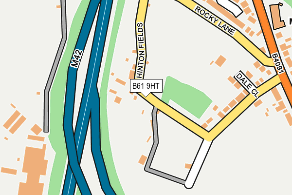 B61 9HT map - OS OpenMap – Local (Ordnance Survey)