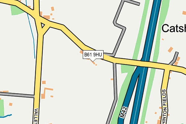 B61 9HU map - OS OpenMap – Local (Ordnance Survey)
