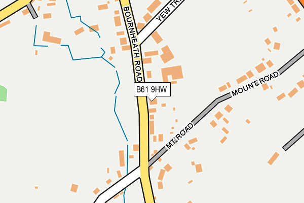 B61 9HW map - OS OpenMap – Local (Ordnance Survey)