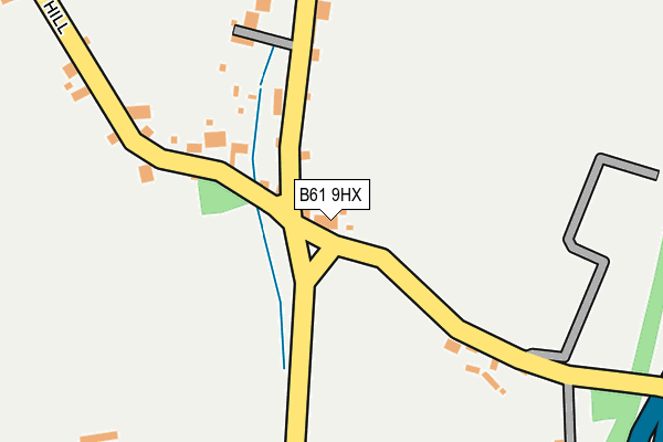 B61 9HX map - OS OpenMap – Local (Ordnance Survey)