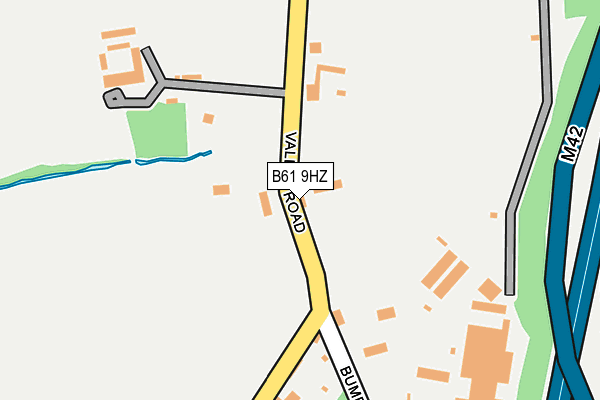 B61 9HZ map - OS OpenMap – Local (Ordnance Survey)