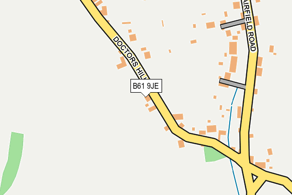 B61 9JE map - OS OpenMap – Local (Ordnance Survey)