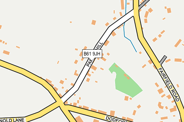 B61 9JH map - OS OpenMap – Local (Ordnance Survey)