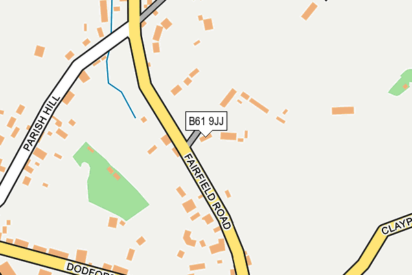 B61 9JJ map - OS OpenMap – Local (Ordnance Survey)