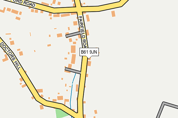 B61 9JN map - OS OpenMap – Local (Ordnance Survey)