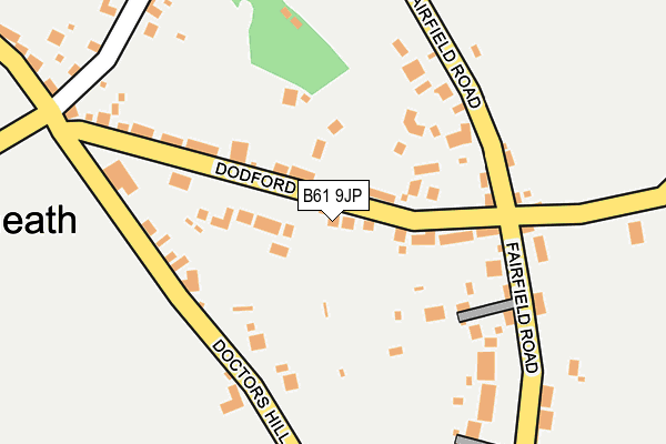 B61 9JP map - OS OpenMap – Local (Ordnance Survey)