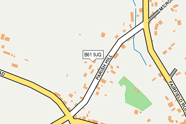 B61 9JQ map - OS OpenMap – Local (Ordnance Survey)
