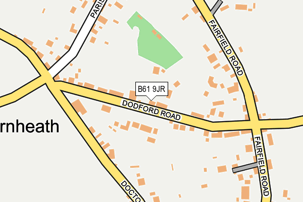 B61 9JR map - OS OpenMap – Local (Ordnance Survey)