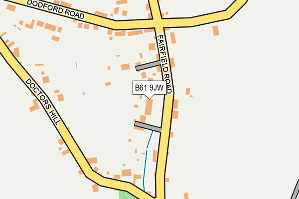 B61 9JW map - OS OpenMap – Local (Ordnance Survey)