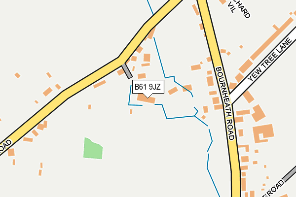 B61 9JZ map - OS OpenMap – Local (Ordnance Survey)